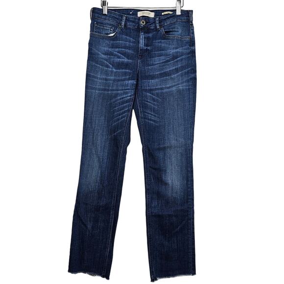 Scotch & Soda Women's Supreme Slim Straight Leg Jeans Size 29  Raw Hem Mid Rise - Picture 1 of 10